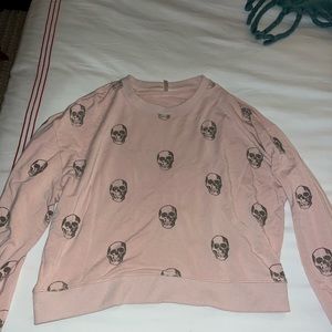 Pink Skull Crewneck